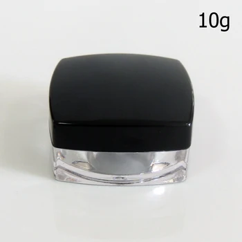 50Pcs/Lot 10g 10ml Acrilice Borcan Cu Cer Negru Capac Goale Containere Cosmetice, Recipiente pentru mostre Crema Borcane Cosmetice Ambalaj