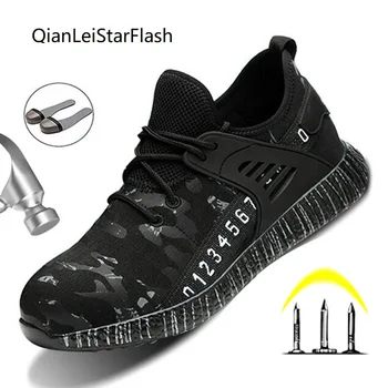 Pantofi de Proiectare pentru 2020 Bărbați de Siguranță bocanci Camuflaj steel toe pantofi Puncție-Dovada Munca Adidași bărbați boot 36-48 de dropshipping