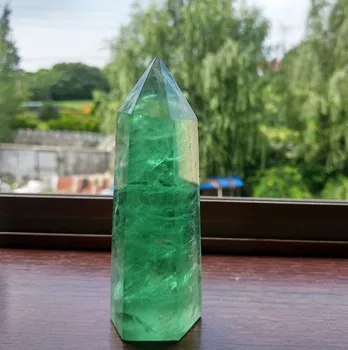 Naturale Fluorit Verde Punct de Vindecare de cristal Obelisc de Piatră Pentru Decor Acasă