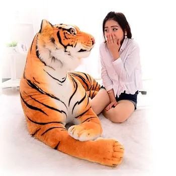 [Funny] 230cm Super mare rege al pădurilor de simulare mare tigru de Pluș jucărie de Pluș modelul papusa canapea mașină de Animale Perna Țineți perna