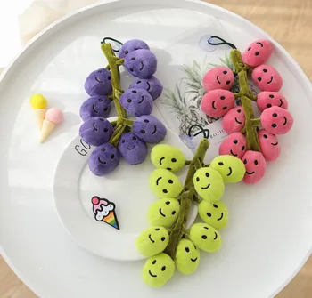 nou la Modă drăguț desene animate O grămadă de struguri struguri de Fructe jucărie de pluș pandantiv Breloc sac de decor util moale cadou de ziua de nastere
