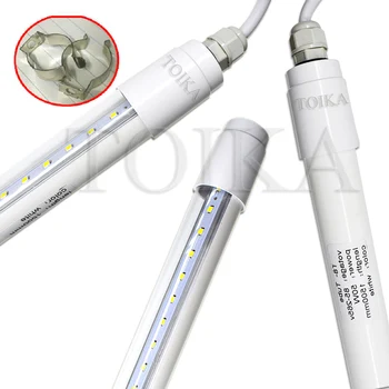 Toika 15buc 50W 5ft 1500mm Impermeabil LED Lumina de Tub LED T8 Vapori Strâns Lumina rezistent la apa IP65, Lumina LED-uri Ferma de Iluminat