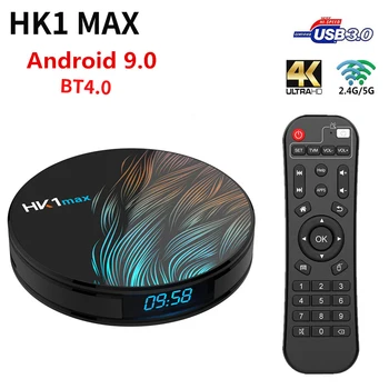HK1 Max Smart TV Box Android 10.0 4GB, 32GB Rockchip RK3318 4K TV BOX Dual Wifi Smart TV Set top Box HD Media player BT4.0 USB3.0