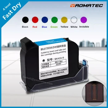 BK42A-6 600DPI Premier Un Nivel Portabile Printer Rapid Uscat Eco Solvent de Imprimare Înălțime 12,7 mm Inkjet Printer Colorate Cartuș de Cerneală