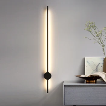 lampa de perete camera de zi creative linie fundal cu LED-uri lampă de perete lung de simplu designer Nordic dormitor lampă de noptieră