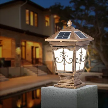 8M în aer liber, Solar Post Modern de Lumină Patio Pilon Impermeabil cu LED-uri de Iluminat Pentru Gradina cu Gazon Gard Poarta Veranda, Curte