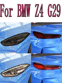 Pentru BMW Z4 G29 M40i sDrive 2019-pe Masina Faruri cu Tentă de Fum Negru Film Protector Transparent Stop TPU Autocolant Dotari