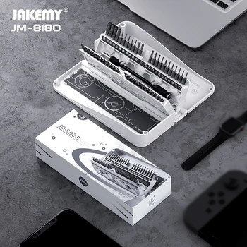 JAKEMY JM-8180 Precizie Magnetic Set de surubelnite CR-V Biți șurubelniță Kit pentru Telefon Mobil, Calculator PC, Reparatii Scule de Mana