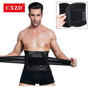 CXZD Bărbați Tuns Talie Elastica Ajustabila Belly Centura Lombara de Spate mai mici Tranier Bretele de Sprijin Centura Body Shaper Pierderea in Greutate