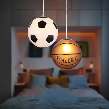Modern, Simplu Lumini Pandantiv Creative Baschet Fotbal Pandantiv Lampa de Dormitor, Coridor de Arta pentru Copii Star Industriale Lampa