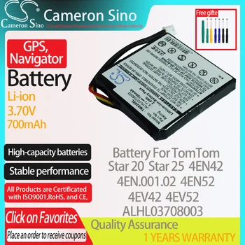 CameronSino Baterie pentru TomTom Stea 20 De Stele 25 4EN42 4EN.001.02 4EN52 4EV42 4EV52 se potrivește TomTom ALHL03708003 GPS,Navigator baterie