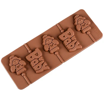 Silicon de Desene animate Ciocolata Matrite DIY Lollipop Mucegai Bucătărie Instrument de Copt Copilul Petrecere de Aniversare Cadou Decor