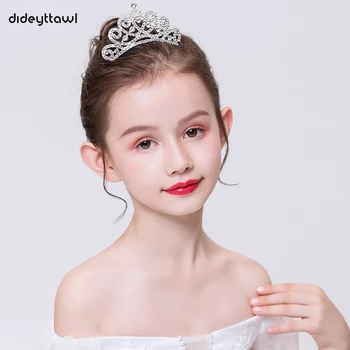 Dideyttawl Cristal Stras Coroana Diademe Benzile de Păr Pentru Fata Ziua de naștere Petrecere de Nunta, Accesorii de Par, Bijuterii NOI