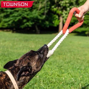 Câine de Formare Interactive Tragator Inel Triunghiular Bumbac Coarda Trage Inel Mesteca Câine de Formare Jucării câine de Companie Furnizează