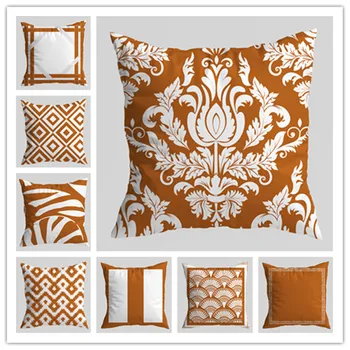 American portocaliu pernă de lux lumina Europene perna de pe canapea set de probă retro decorative spătarul fețe de pernă decorative