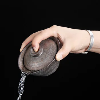 Stil Japonez Se Acoperă Vasul Ceramic Mare De Acoperire Castron De Ceai Ceașcă De Ceai Berii Ceai Kung Fu Set Cana Cu Farfurie