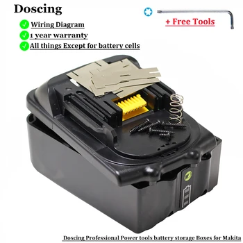Doscing Baterie Li-ion Caz de Încărcare Circuit de Protecție de Bord Cutie Pentru Makita BL1830 18V 3.0 Ah 5.0 Ah LED Indicator de Baterie