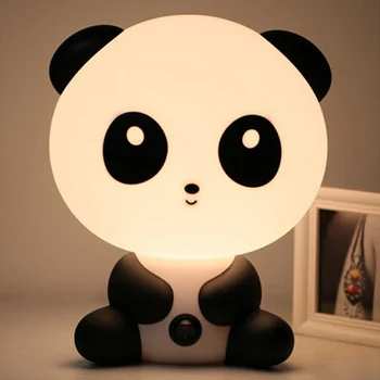 Dormitor copil Lămpi Lumina de Noapte Desene animate Animale de companie Panda din Plastic PVC Somn Copil Led Lampă Bec Veioza Pentru Copii cu UE/ SUA Plug