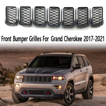 7Pcs Masina Bara Fata Grile de Curse Gratare Fata Radiatorului 68317863AA Pentru Jeep Grand Cherokee 2017-2021