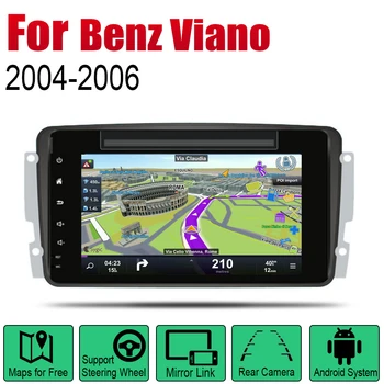 Auto Radio 2 Din Android Car DVD Player Pentru Mercedes-Benz Viano 2004 2005 2006 NTG Navigare GPS sistem Multimedia Stereo