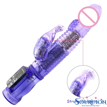 G Spot Vibrator Rabbit Vibrator Masturbare Sex pentru Femei Clitoris Vagin Dublu Vibrator 12 Viteze Vagin Vibrații Jucării pentru Adulți