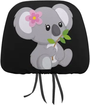 Koala drăguț Amuzant Acoperire pentru Scaun Auto Tetiera Protector Acoperă Print de Interior Accesorii Decorative