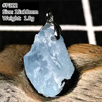 Real Natural Ocean Albastru Acvamarin Piatră Pandantiv Bijuterii Pentru Femei Lady Om de Cadouri Cristal de Argint 15x10mm Margele Piatră prețioasă AAAAA
