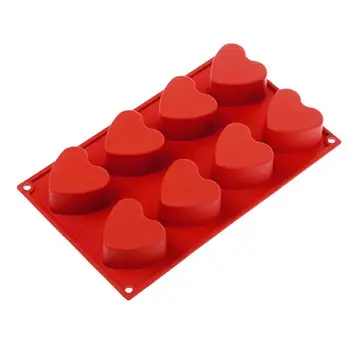 1 buc Nou 3D DIY Diamant in Forma de Inima Mucegai Silicon Pentru Copt Tort de Ciocolata Fondant Forme Pentru produse de Patiserie Budincă 8 Gaura