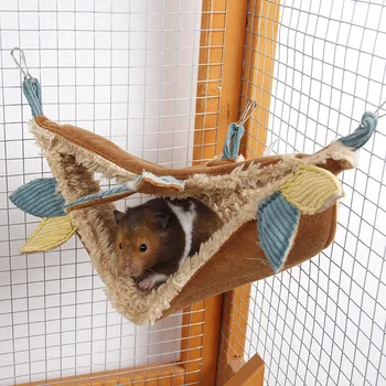 Catifea Cald Iarna Hamster Tunel De Dormit Casa Cușcă Cuib Animale Mici Hamac Agățat Paturi Tub Mouse Rat Pat Consumabile