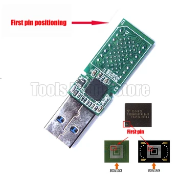 USB3.0 eMMC 153 169 eMCP 162 186 U disc PCB NS1081 controlerul principal fără memorie flash pentru reciclare emmc emcp chips-uri