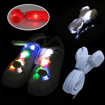 Partidul Decor Strălucire În Întuneric de Noapte cu LED Sport cu Șireturi de Pantofi Adidași Plat Șireturile Fără Cravată Leneș Șireturi Flash de Lumină Șireturile