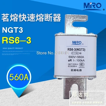 NGT3-560A MRO Mingrong Șurub Cuplate-in-Rapid Siguranțe RS6-3 560A NGT3 cu acțiune Rapidă--2 buc/lot