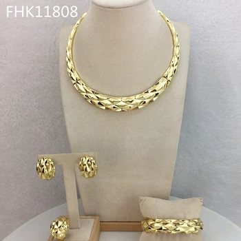Yuminglai FHK11808 Costum de Moda din Dubai Bijuterii Accesorii de Înaltă Calitate Placat cu Aur Doamnelor Brazilian set de bijuterii