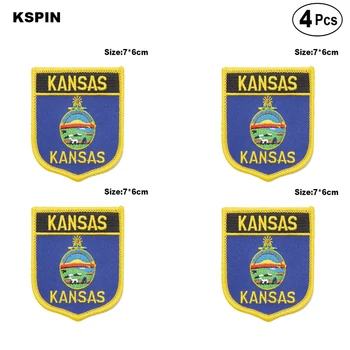 U. S. Kansas Shiled Forma flag patch-uri drapelul național patch-uri pentru Cothing DIY Decorare