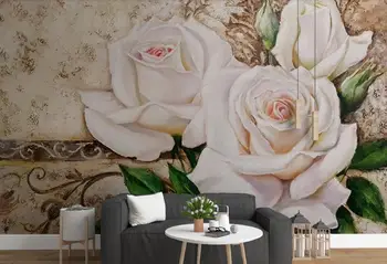 personaliza 3D foto de perete de hârtie în Relief a crescut de perete floare de imprimare foto tapet 3D picturi Decorative