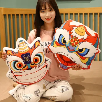 jucărie de pluș umplute papusa de desene animate de animale cultura tradițională Chineză Festivalul de Primăvară cadou de Anul Nou Dans Leu perna 1 buc