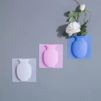 vaza magie moale agățat de perete vaza de perete baie vaza frigider Decal sticlă de apă cultura de flori silicon vaza