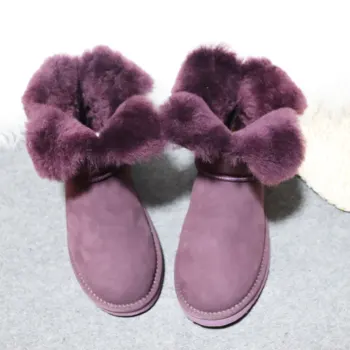 Moda 2022 Reale piele de Oaie de Iarna pentru Femei Clasic Zăpadă Cizme de piele de Oaie Autentic Femeie Cizme de Zapada de Sus de Pantofi de Calitate