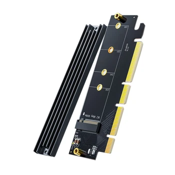 NVMe PCIe 4.0 Adaptor cu Radiator PCIe NVMe Adaptor 64Gbps PCIe NVMe M. 2 Adaptor pentru M. 2 SSD M Cheie/B&M pentru