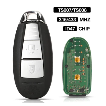 jingyuqin 2BTN 315/433MHZ ID47 Chip Original Smart Control de la Distanță Cheie Auto Pentru Suzuki Swift, SX4 Vitara 2010-2015 TS007/TS008