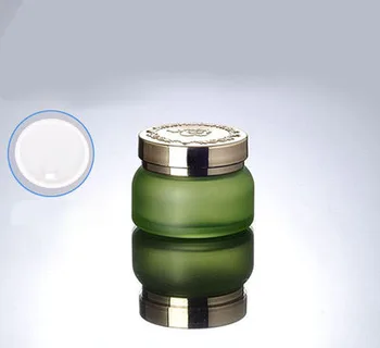 50pcs 50G de sticlă verde crema borcan cu capac de aur ,50g verde de sticlă container cosmetice, gol 50 g Cosmetice de Ambalare flacon de sticlă