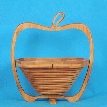 1 BUC Apple a în Formă de Pliere Bambus Coș cu Fructe Element de Noutate Acasă de Stocare pentru Picnic sau ca Decor de uz Casnic