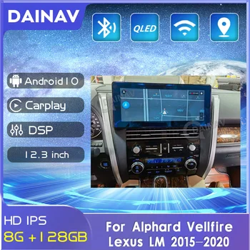 2.5 D curbată lumină albastră Android 10 Radio Auto Pentru Alphard Vellfire Lexus LM 2015-2020 Car Multimedia DVD Player Stereo Receptor