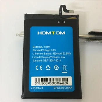 Pentru HOMTOM HT50 baterie 5500mAh baterie de telefon Mobil de Înaltă calitate Mult timp de așteptare de Test normale de utilizare înainte de expediere