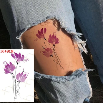 Impermeabil Tatuaj Temporar Autocolant Libelula Flori Mici Flash Tatuaj Busola Schelet de Artă Brațul Fals Maneci Tatuaje pentru Femei Barbati