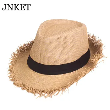 JNKET de Vara Noi Oameni de Paie Pălărie Jazz Capac Fedoras Palarie Gangster Capac de Plajă, Pălării Panama Pălărie de Sport în aer liber pe Cap Pălării de Top