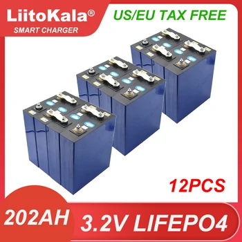 12PCS 3.2 V 202Ah LiFePO4 Baterie Litiu Fosfat de fier Baterii Pentru 4S 12V RV Rulote Golf Off-Road Vântul Solar TAX FREE