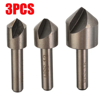3Pcs HSS Countersink Burghiu de 90 de Grade Pentru Oțel Metal Dur Șanfrenare Cutter de Teșire 10/12/16mm