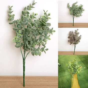 Ușor de a păstra planta Verde frunze artificiale imitație de frunze de eucalipt acasă decorare petrecere de nunta de decorare