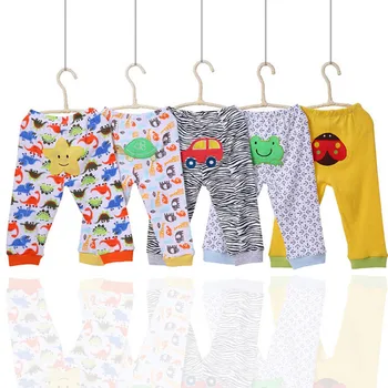 Pantaloni pentru copii de 5 Piese de Desene animate de Imprimare Tricotate PP Pantaloni Copilul Jambiere 2017 Primavara/Toamna Baieti Fete Pantaloni Pentru Copilul Nou-Născut